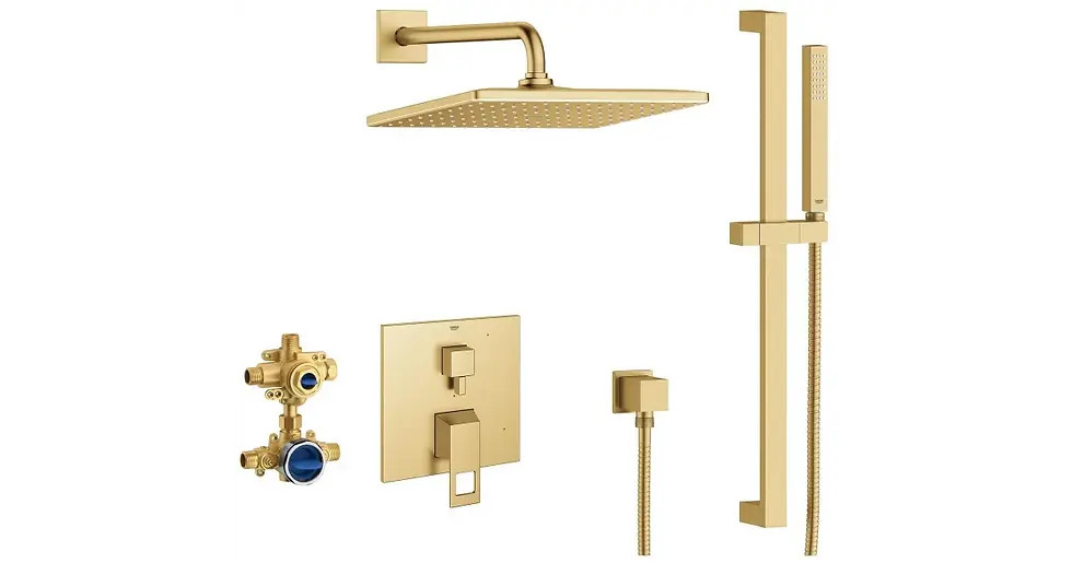 Thumbnail: Grohe - Eurocube Pressure Balance Rain Shower Set