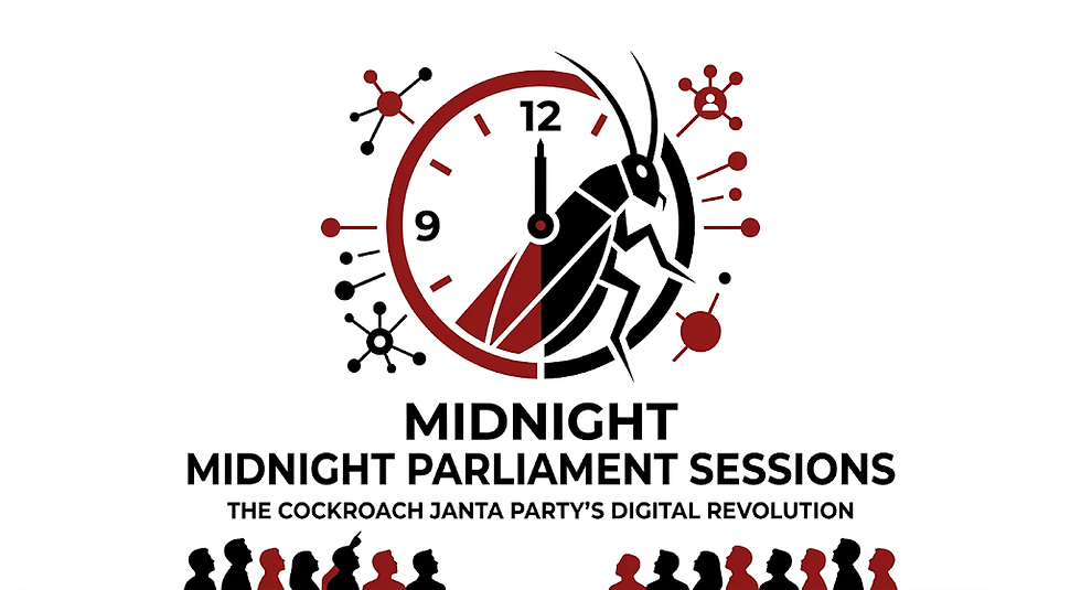 The Swarm at Midnight: Demystifying Cockroach Janta Party’s Midnight Parliament Sessions