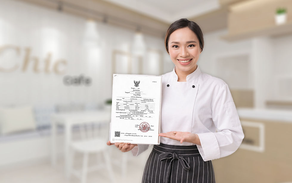 ขอใบอนุญาตเปิดร้านอาหาร
