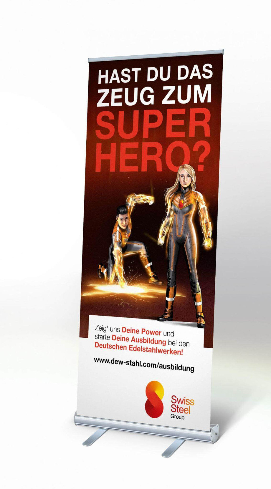 Swiss Steel Group (DEW) Sichtflug, Roll-Up