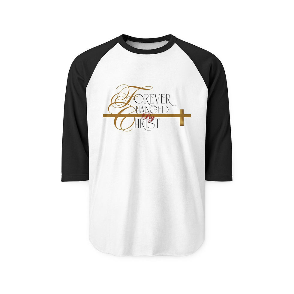 Thumbnail: Unisex Three-Quarter Sleeve "Forever Changed By Christ"