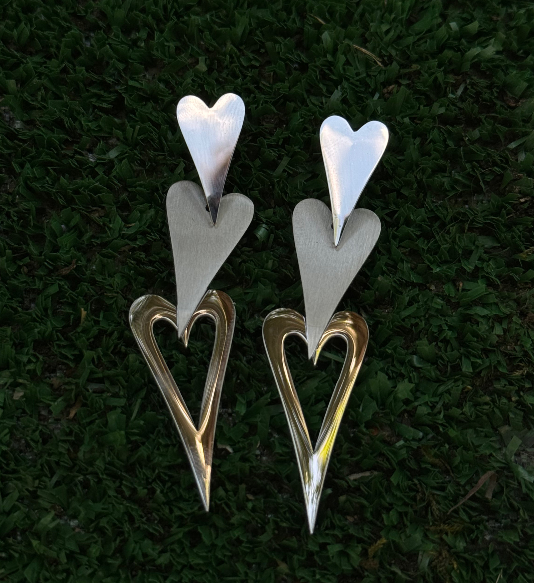 Обици Heartline Silver