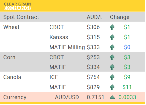 Grain Report Thursday - 12th March