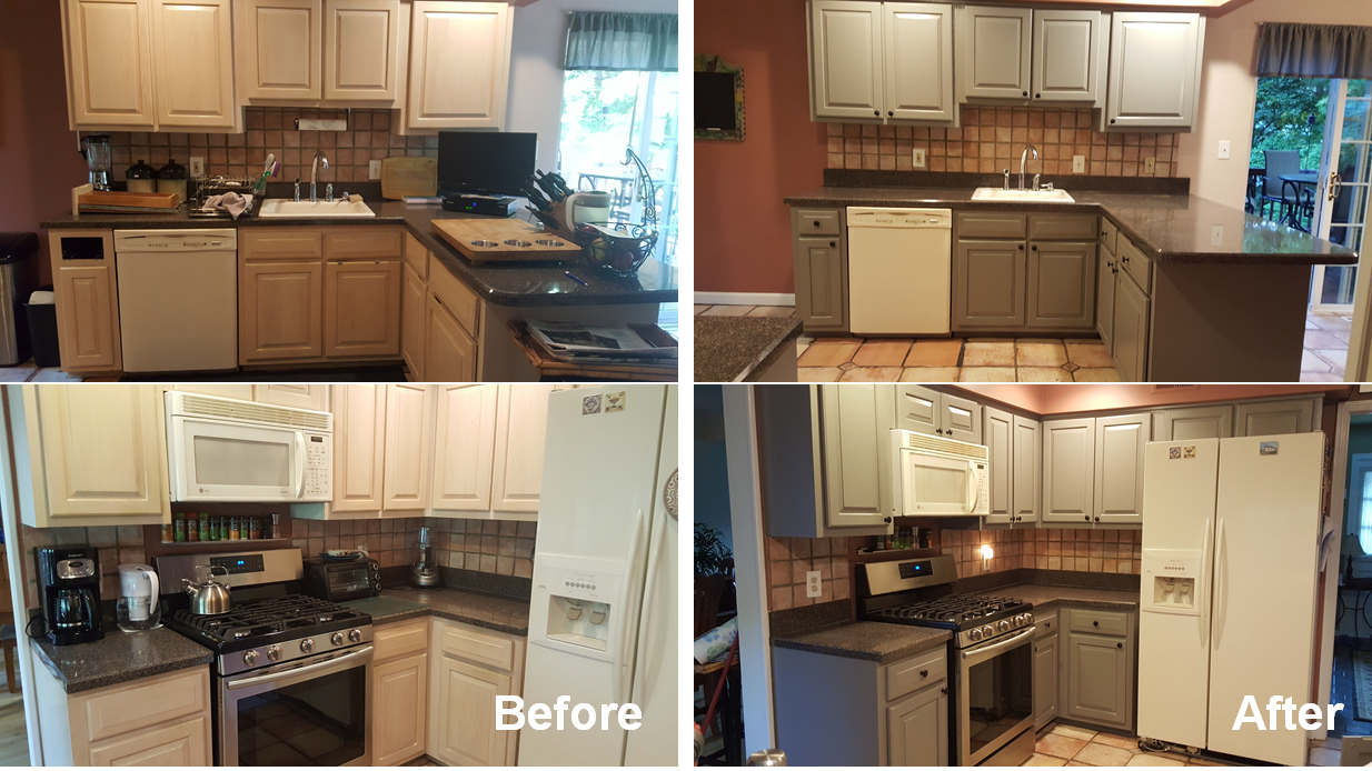 Kitchen cabinets refinishing paint