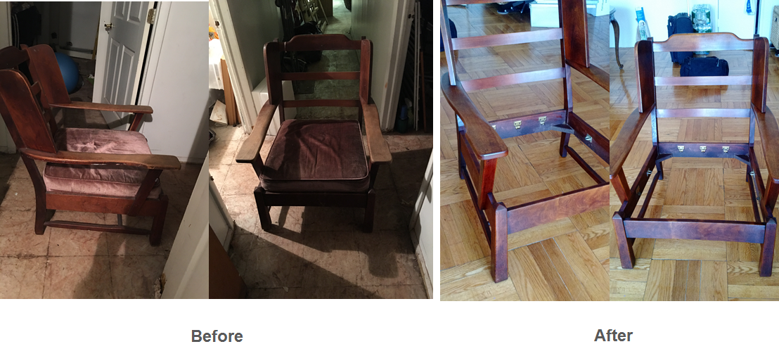 Antique chair finish restoration