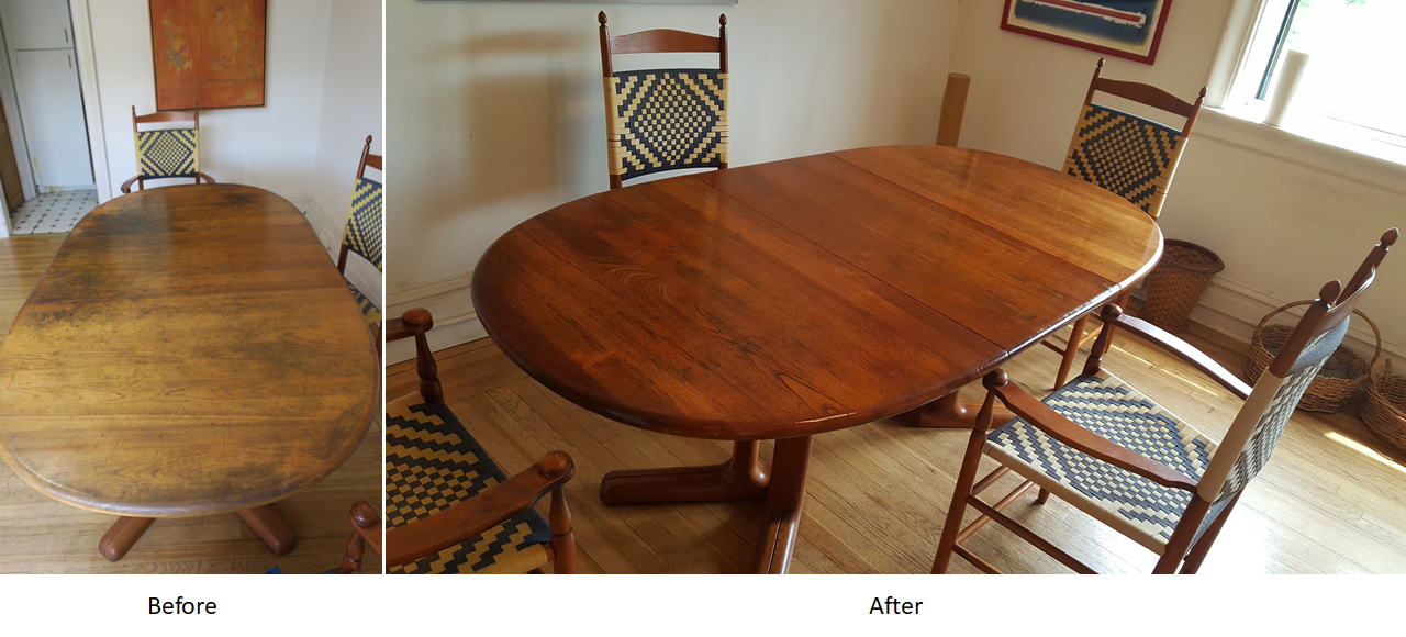 Table original finish restoration