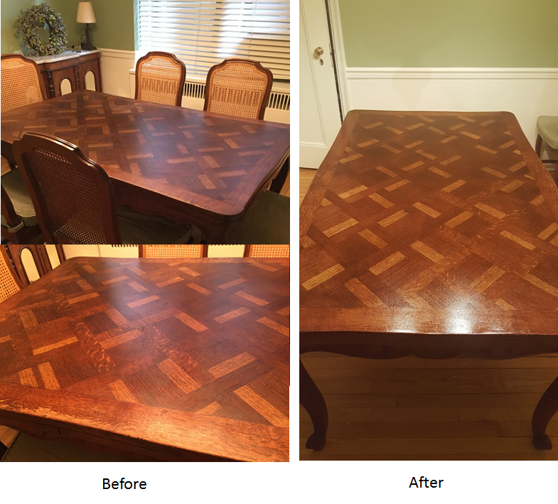 Table original finish restoration