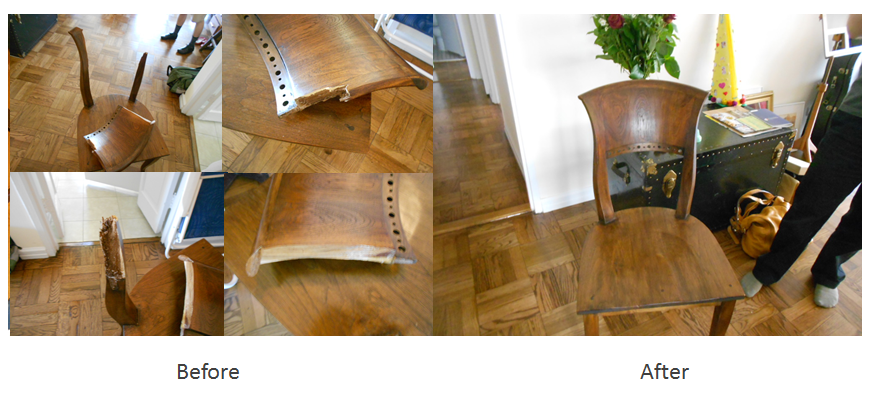 broken chair repair restoration