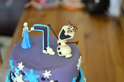Chocolate Fondant Cake Frozen Theme