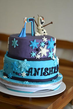 Chocolate Fondant Cake Frozen Theme