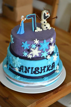 Chocolate Fondant Cake Frozen Theme