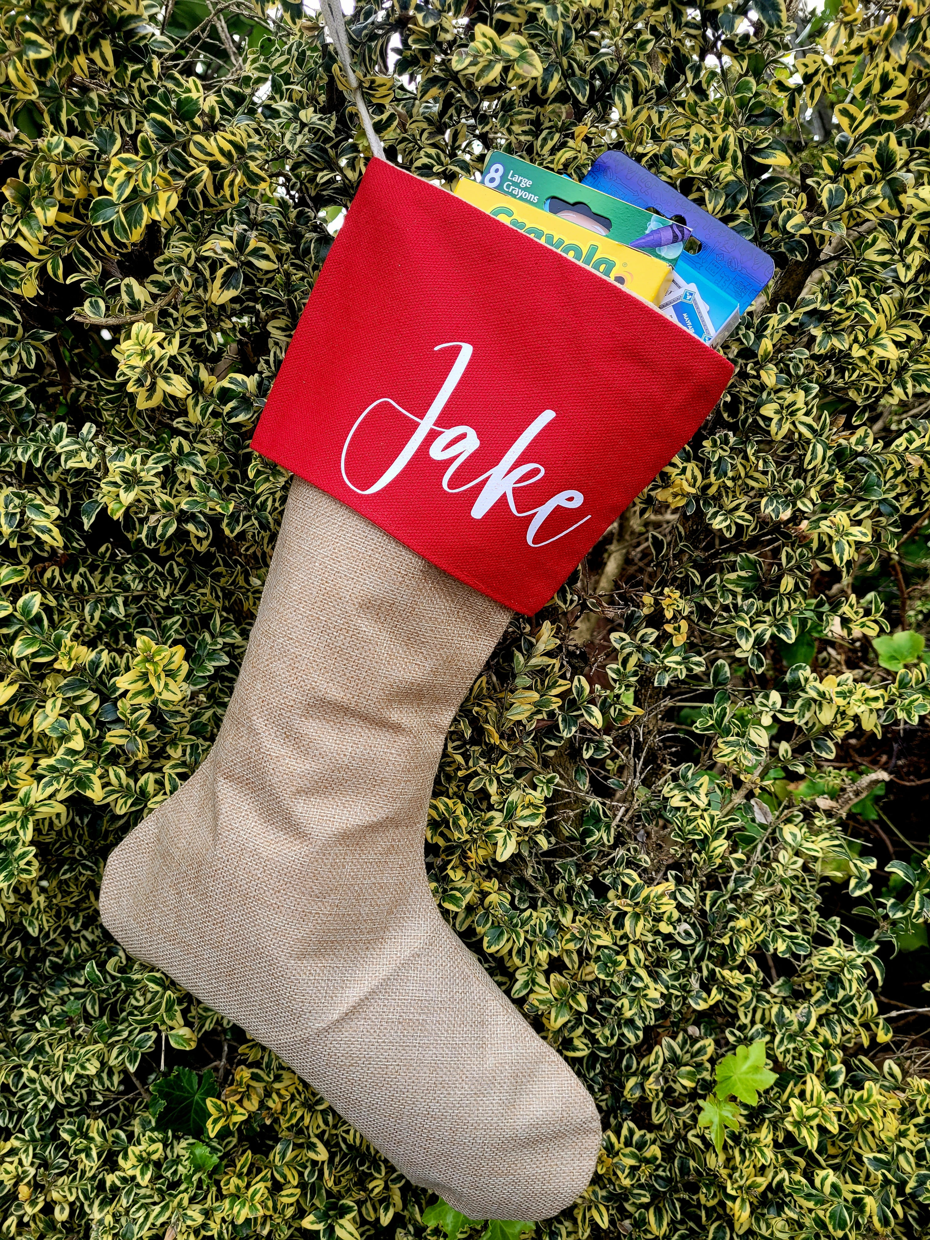 Personalised Christmas stocking (RED)