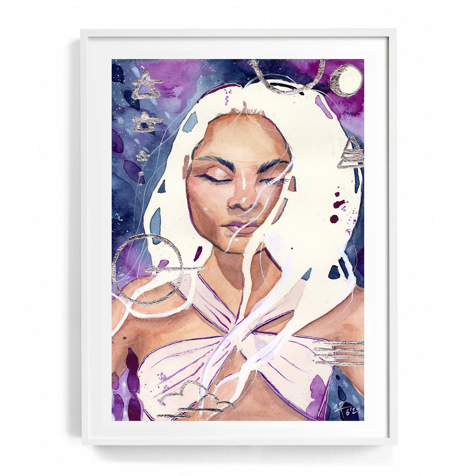 Air Goddess Artist Embellished Print