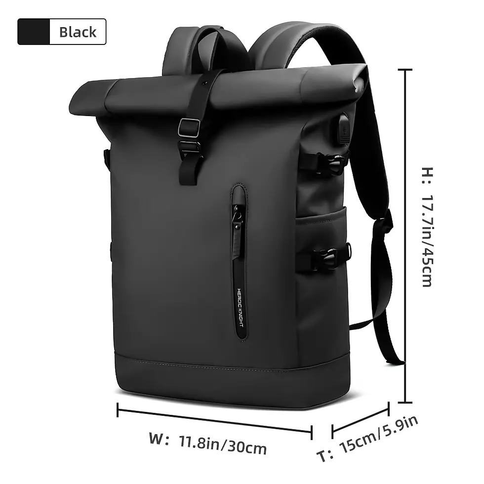 Thumbnail: HK Large 15.6 Inch Laptop Backpack Men Anti-Theft Travel Backpack for Business