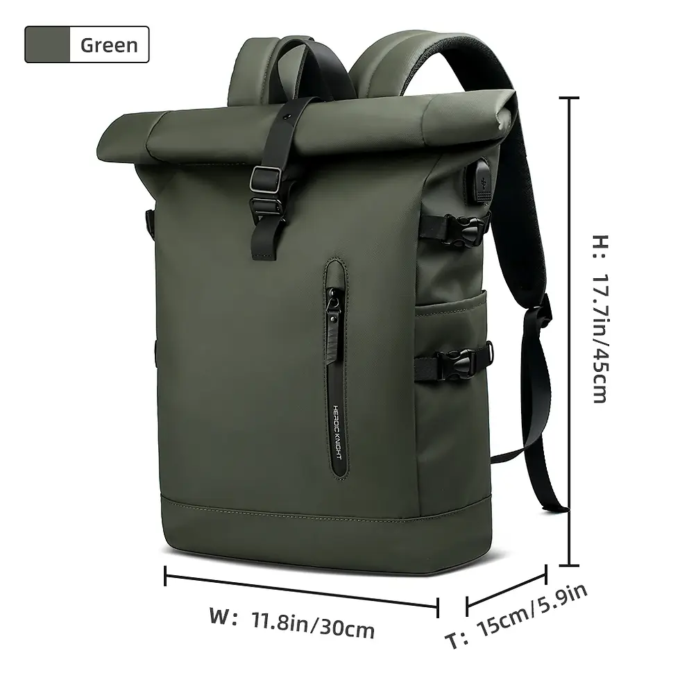 Thumbnail: HK Large 15.6 Inch Laptop Backpack Men Anti-Theft Travel Backpack for Business