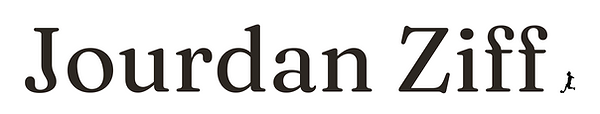 Jourdan Ziff's name logo with a female soccer player icon at the end