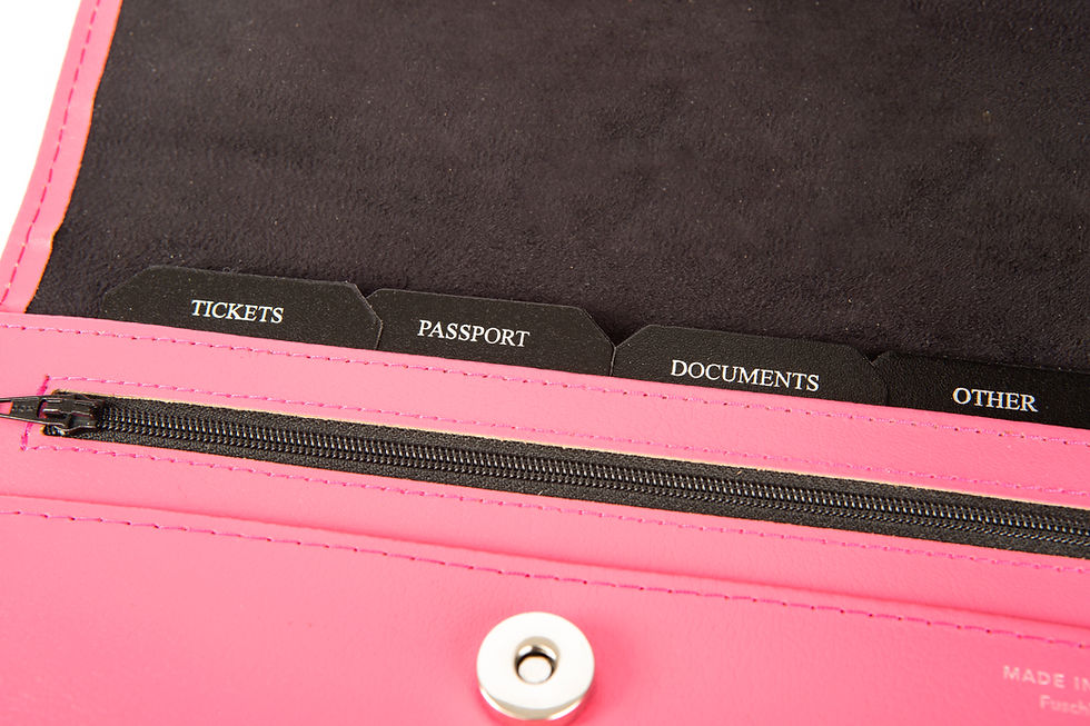 Thumbnail: Pink Leather Travel Organiser