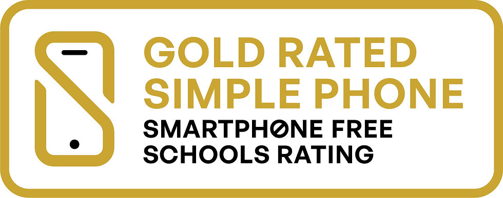 Gold rated simple phone logo