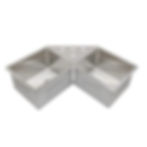 Thumbnail: Handcrafted 46 in 16-gauge Undermount Equal Double Stainless Steel Kitchen Sink