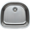 Thumbnail: 24-inch 18-gauge Undermount D-shaped Single Bowl Stainless Steel Kitchen Sink