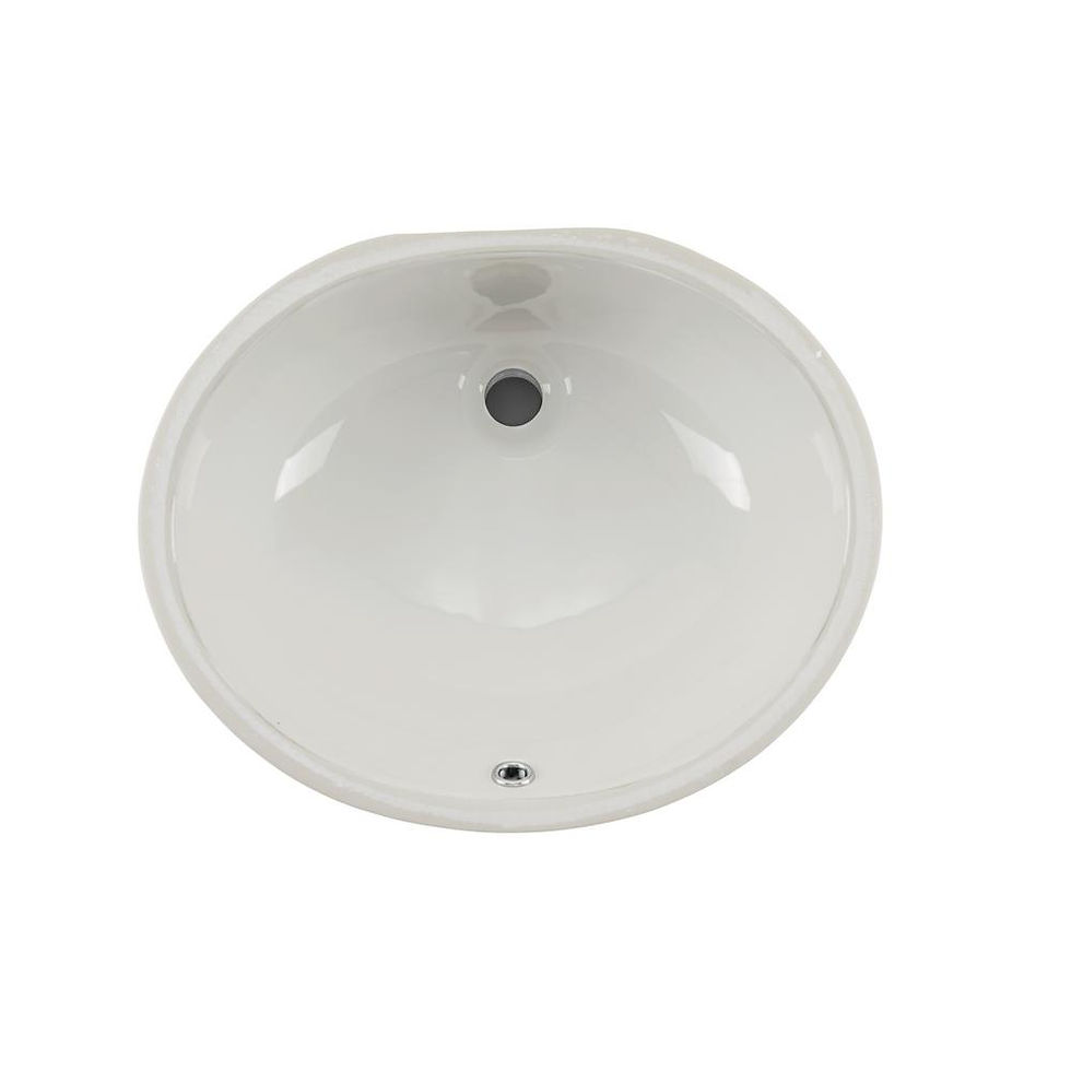 Thumbnail: 17-inch Oval Undermount Single Bowl Bathroom Sink