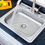 Thumbnail: 25-inch 20-gauge Drop-in 3-hole Single Bowl ADA Stainless Steel Kitchen Sink