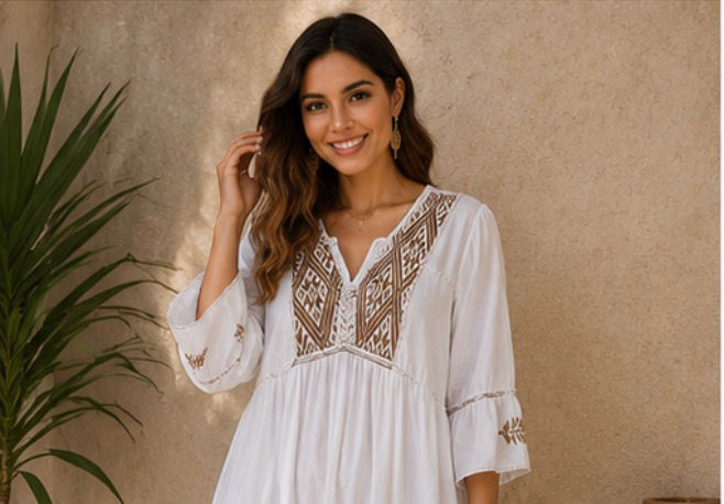 Vestido Artesanal Bordado