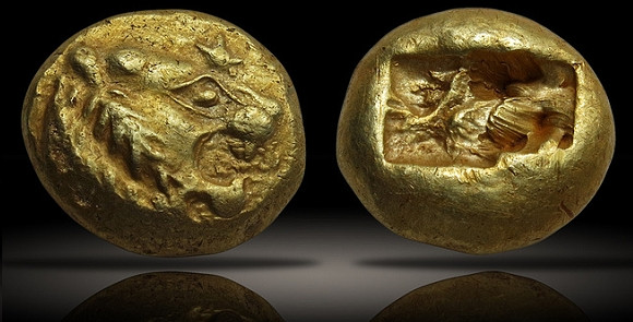 KINGS of LYDIA. temp. Sadyattes. Circa 630-620 BCE. EL Trite – Third Stater (13mm, 4.70 g). Sardes mint.