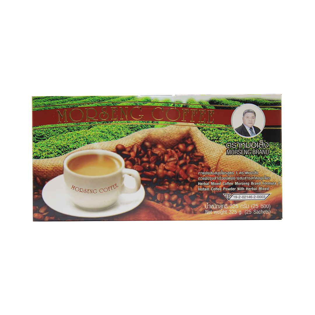 กาแฟสมุนไพรสูตร 1 ตราหมอเส็ง 25 ซอง