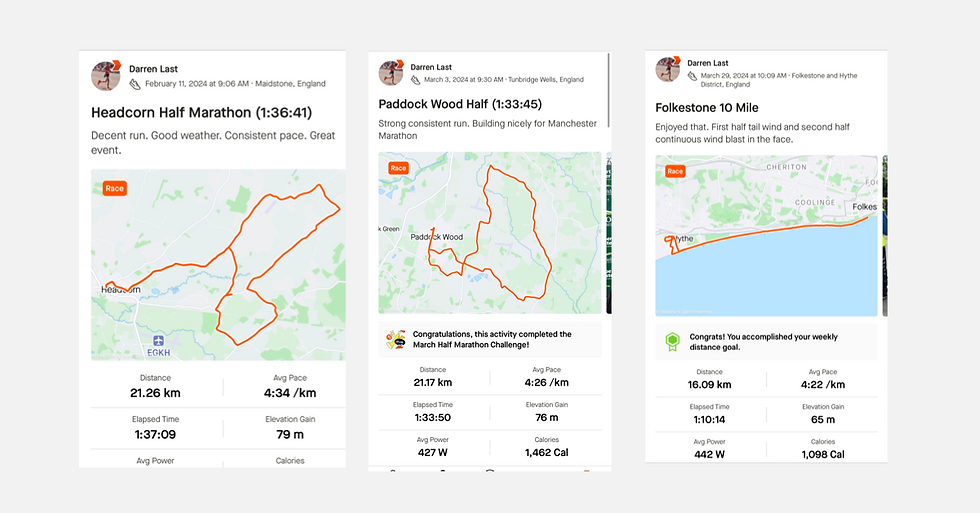 Good prep races before Manchester Marathon