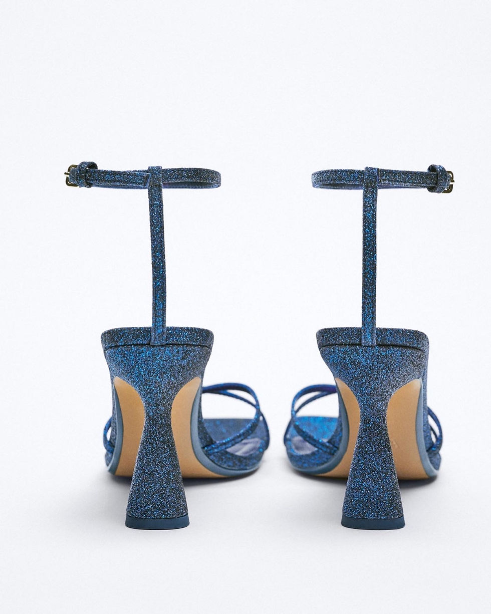 Miniature : Zara Bleu Glittery Sandals
