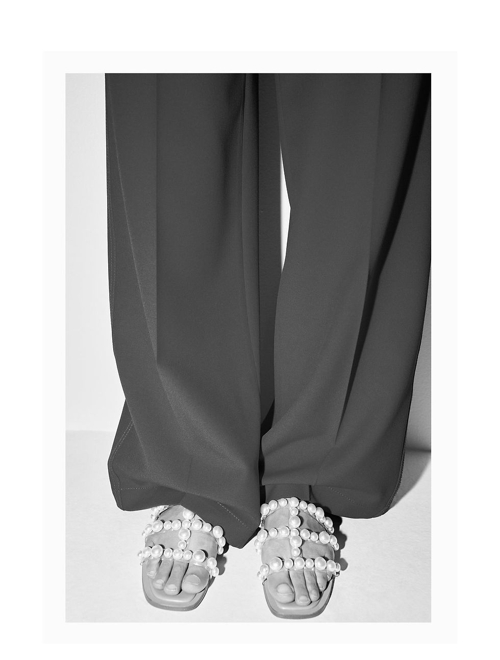Thumbnail: Zara Slide Sandals with Pearl