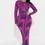 Thumbnail: Long sleeve maxi dress- Plum