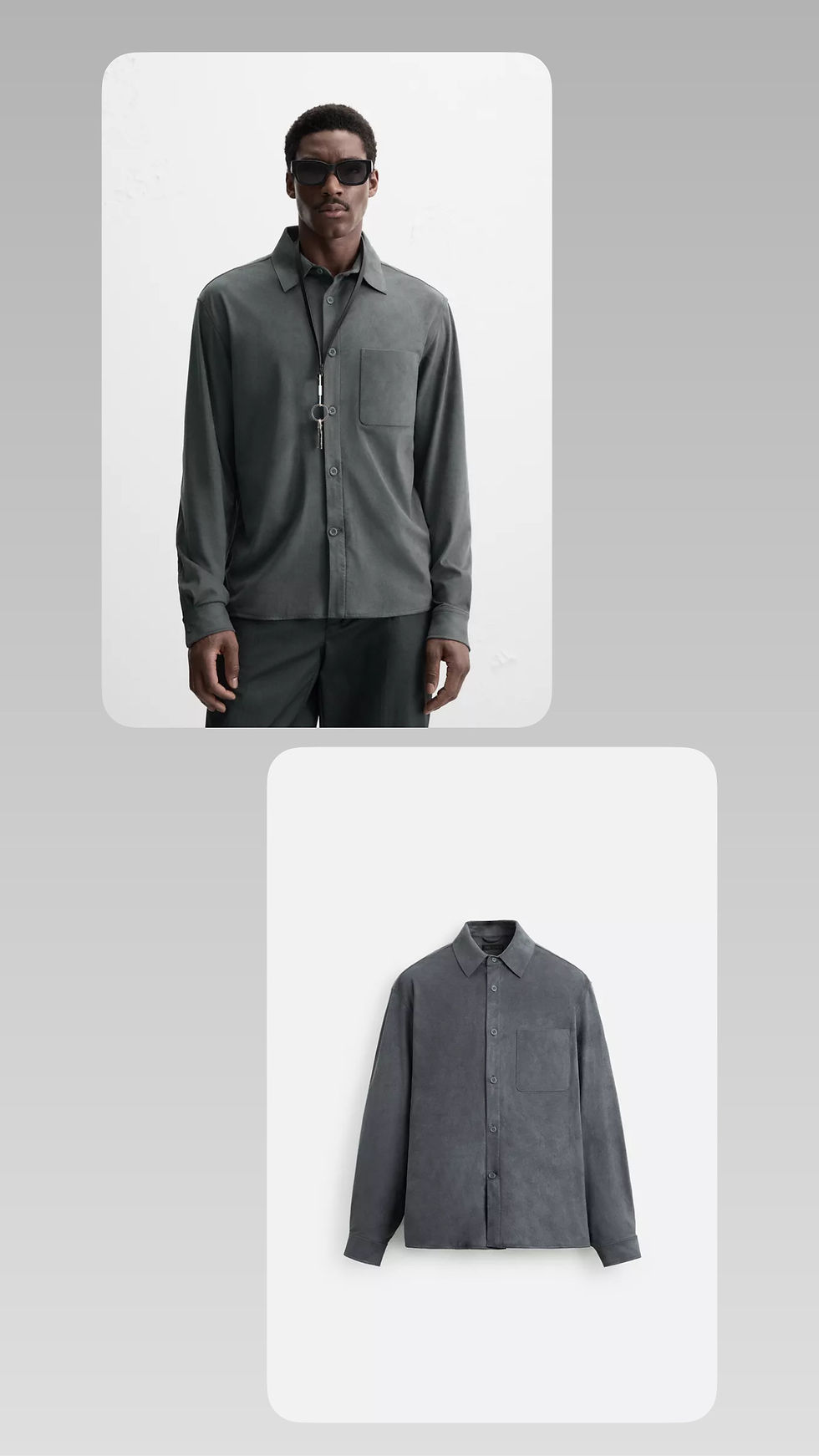 Miniature : LIGHTWEIGHT FAUX SUEDE OVERSHIRT
