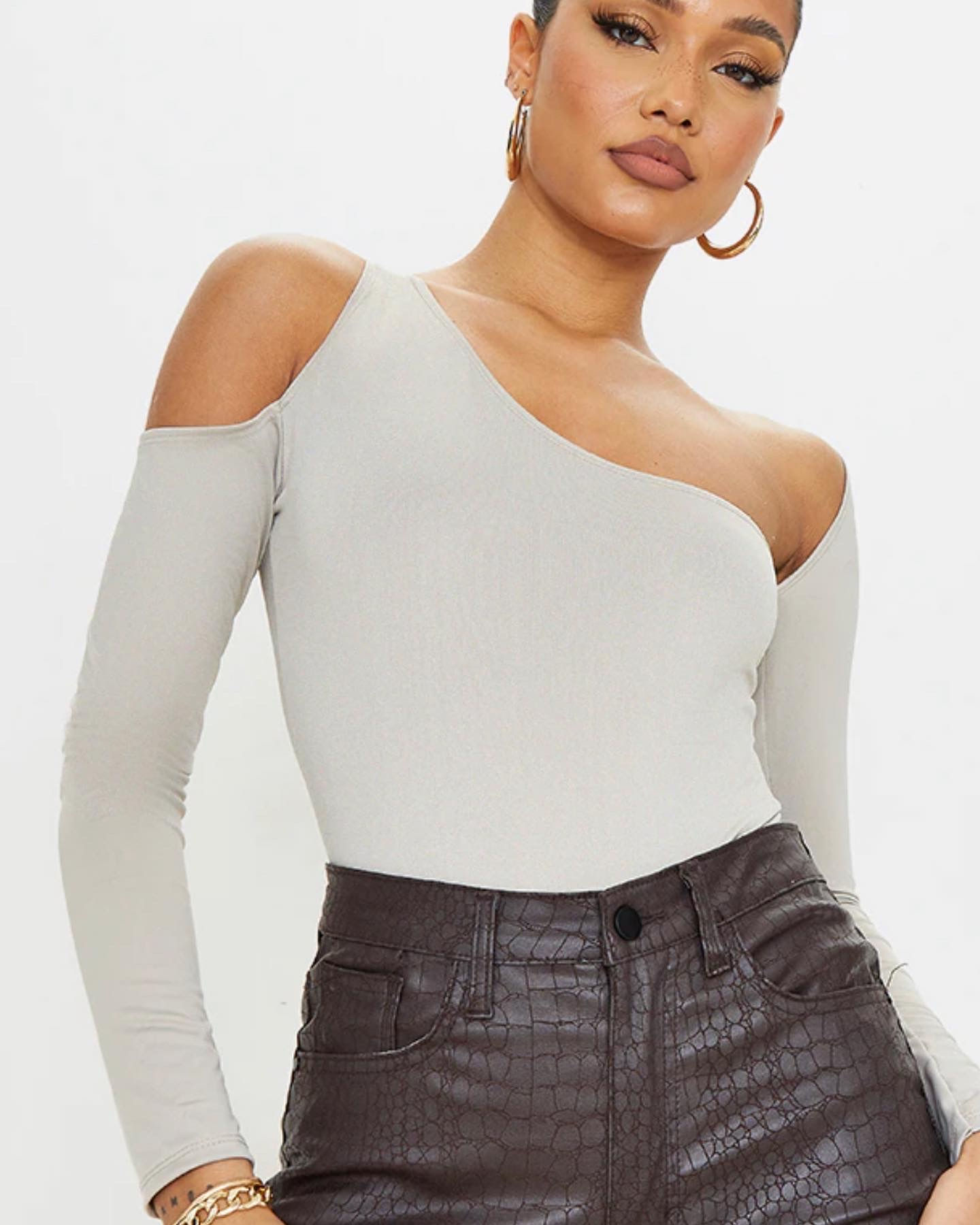 PLT Asymmetric bodysuit 
