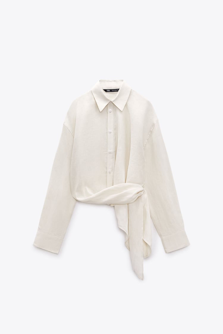 Miniature : Zara Asymmetric linen shirt 