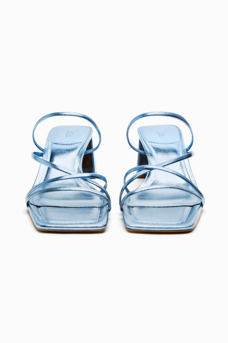 Miniature : Zara block mettallic sandals