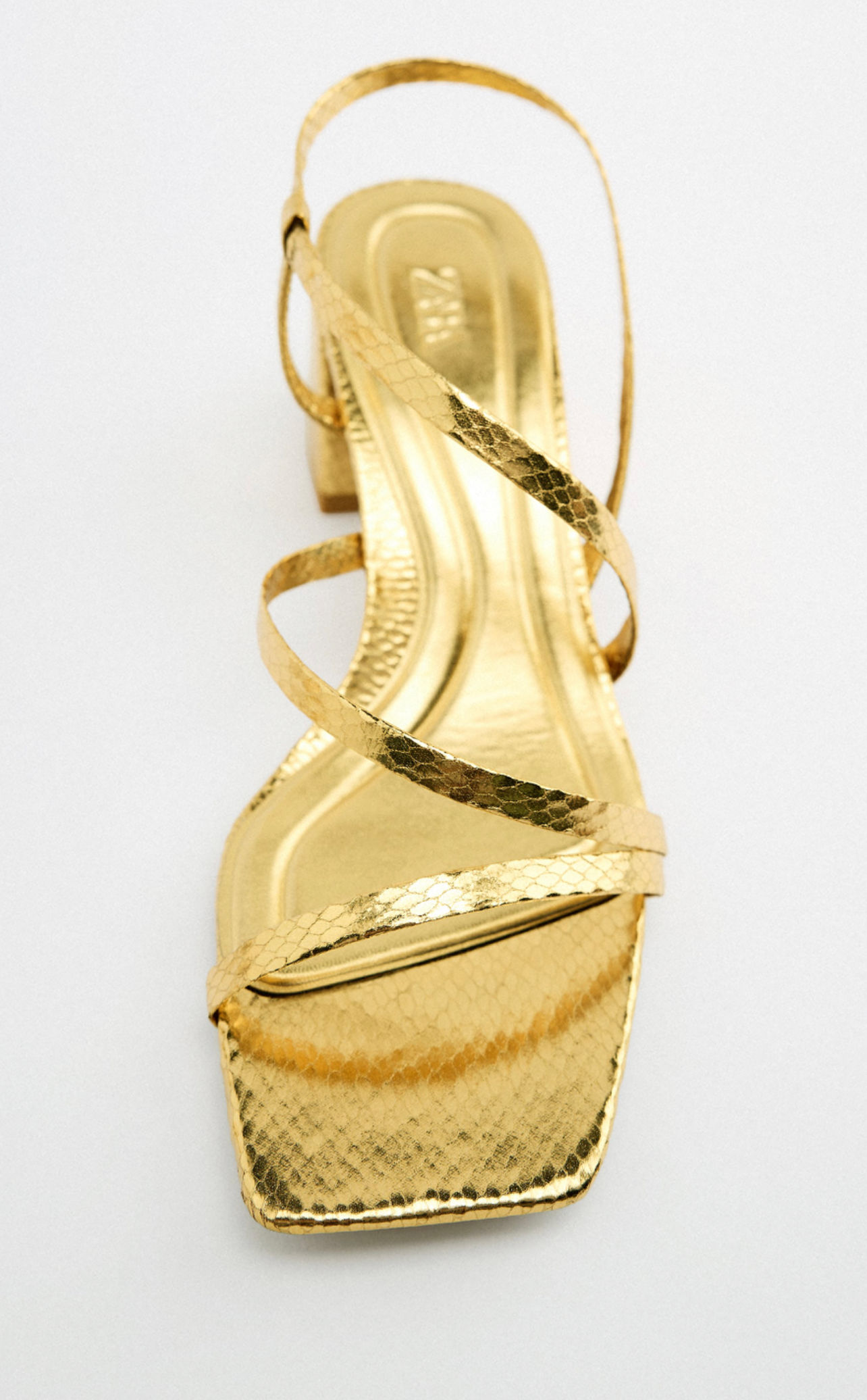 Zara Gold metallic Sandals 