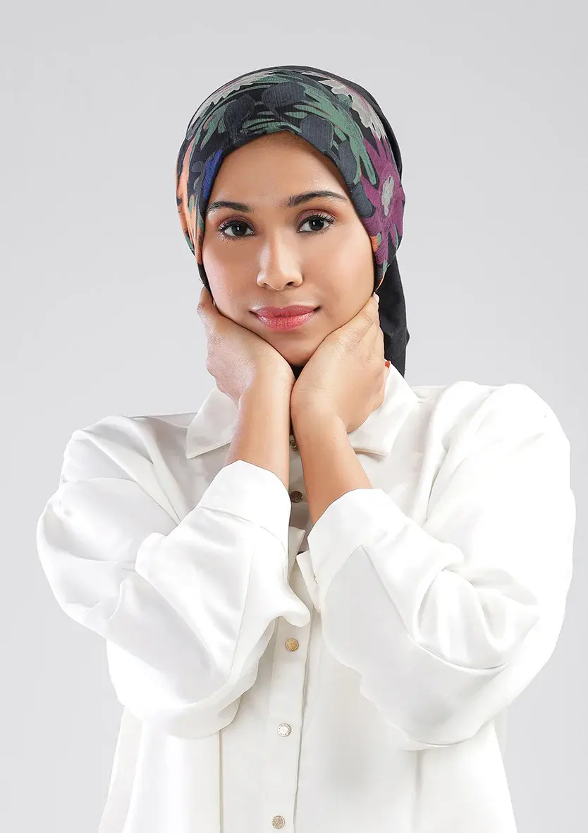 Miniature : Twilight Garden - Instant Hijab With Inner