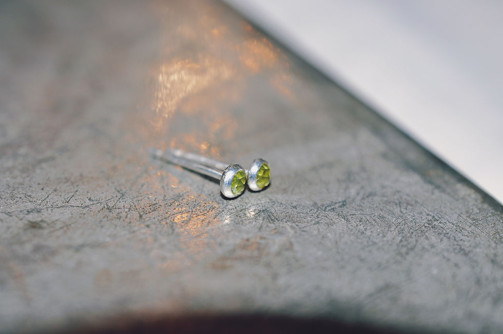 Miniature : Boucles d'oreilles Gallifrey Mini / Argent et pierres fines