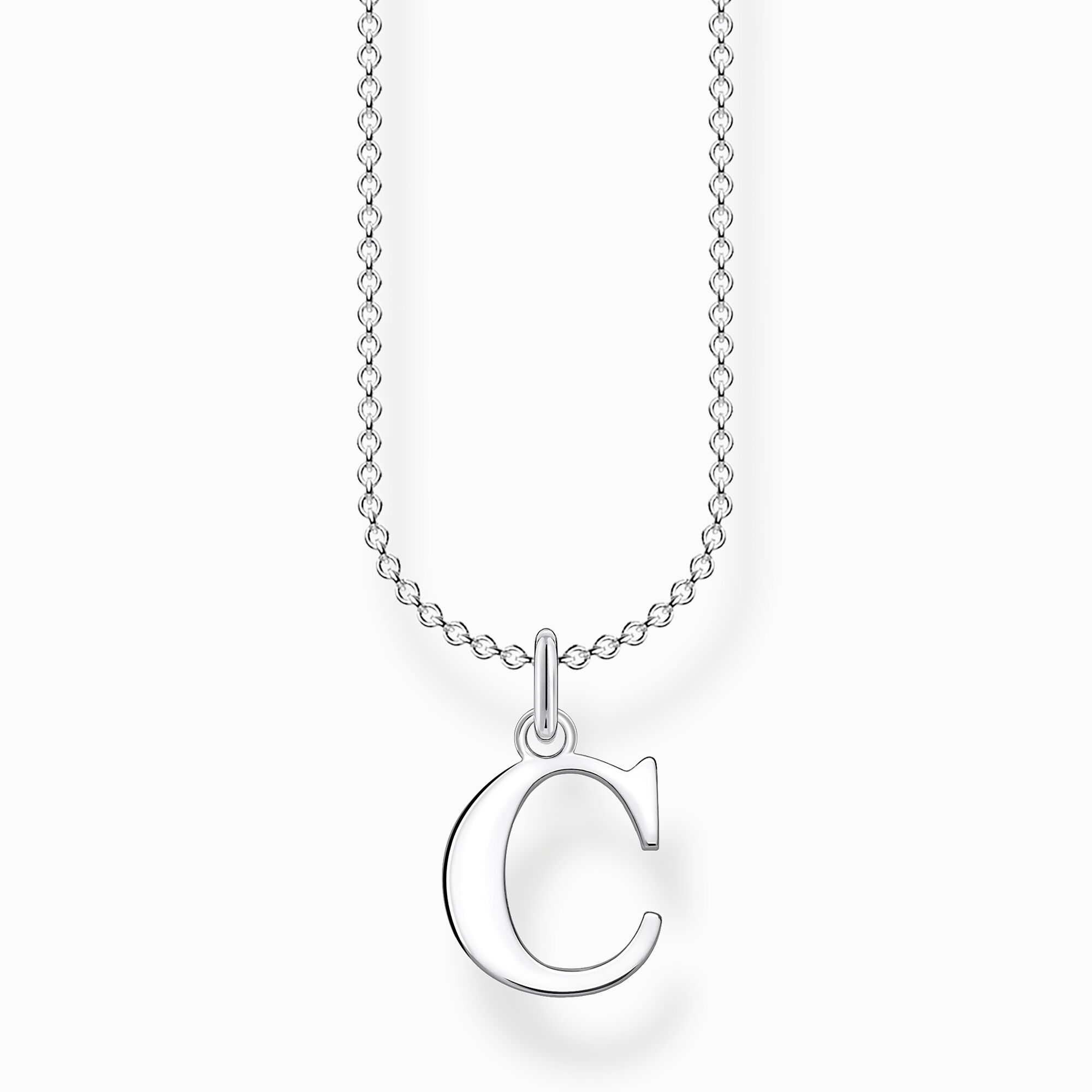 Catena con lettera d'alfabeto, argento 925