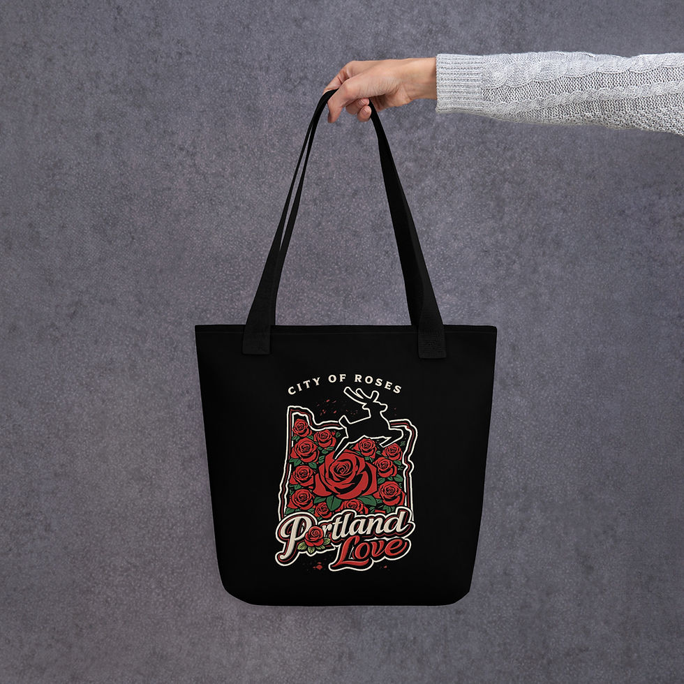 Thumbnail: Portland Love City Roses Tote Bag