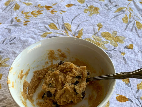 5 Ingredient Protein Cookie Dough (single serve, vegan, nut free, + no bake)