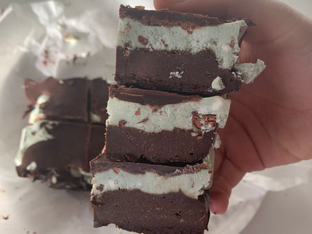 No Bake Peppermint Brownie Ice Cream Bars (paleo, vegan, nut free)