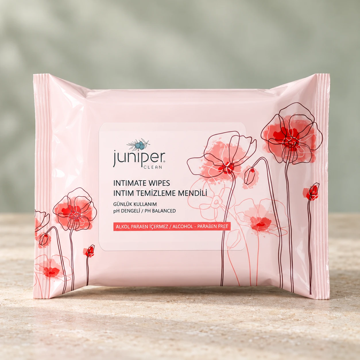 Juniper Clean Women Intimate Cleaning Wet Wipes 25 CT