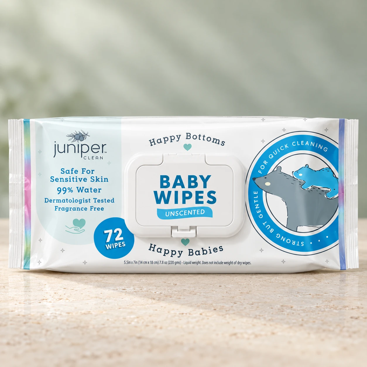 Juniper Clean Baby Wet Wipes 72 Ct