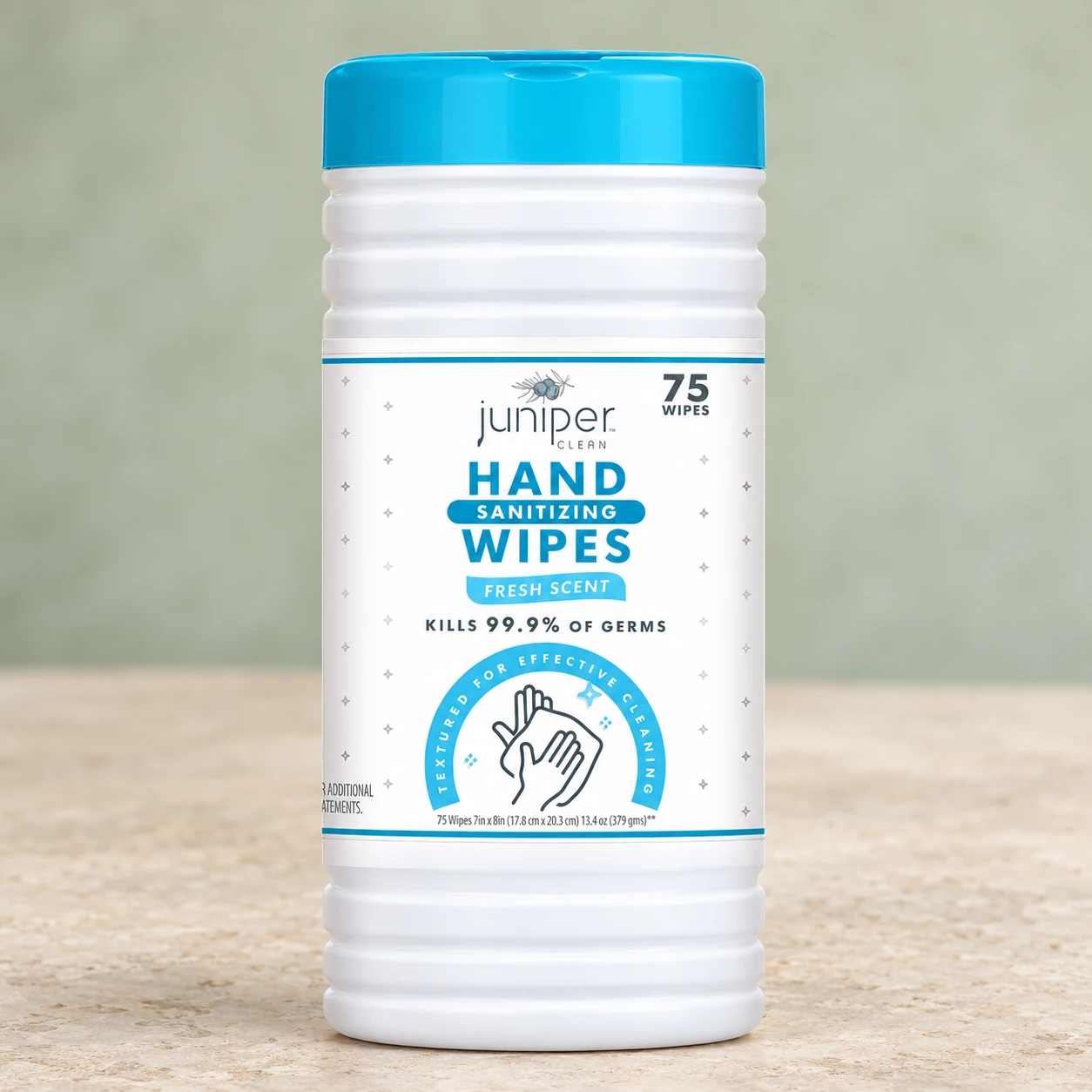 Juniper Clean Hand Sanitizing Wet Wipes 75 CT