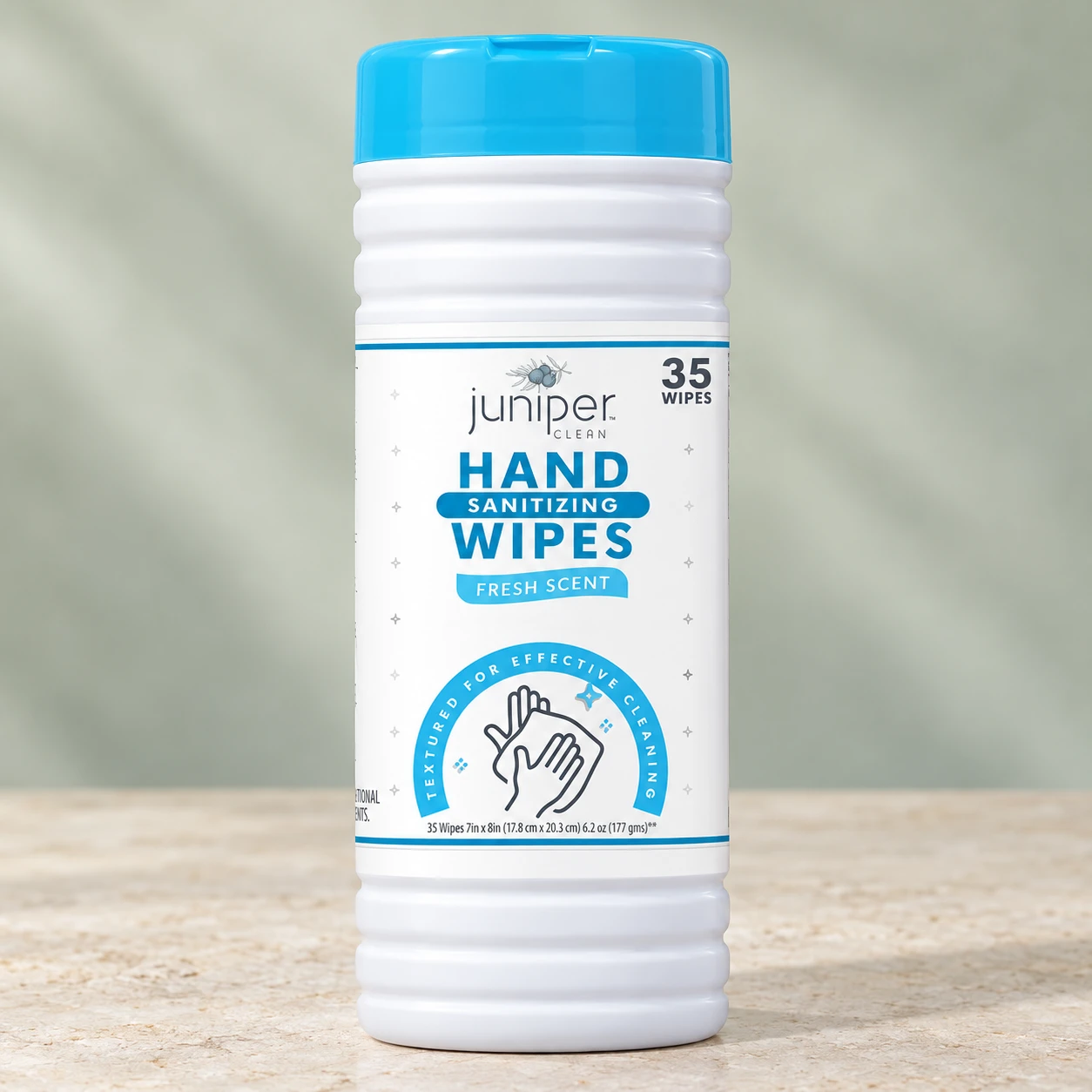 Juniper Clean Hand Sanitizing Wet Wipes 35 Ct