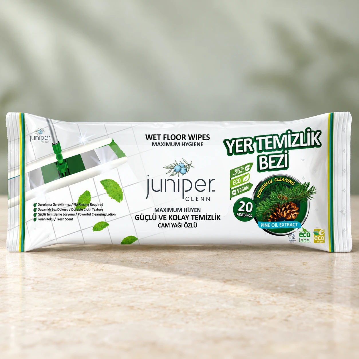 Juniper Clean Floor Sanitizing Mop Wet Wipes