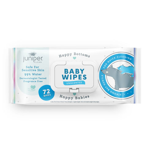 JuniperClean_PricateLabel_Toallitas húmedas para bebés_FlowPack_72ct_Venta al por mayor_Fabricante_Productores_bebé